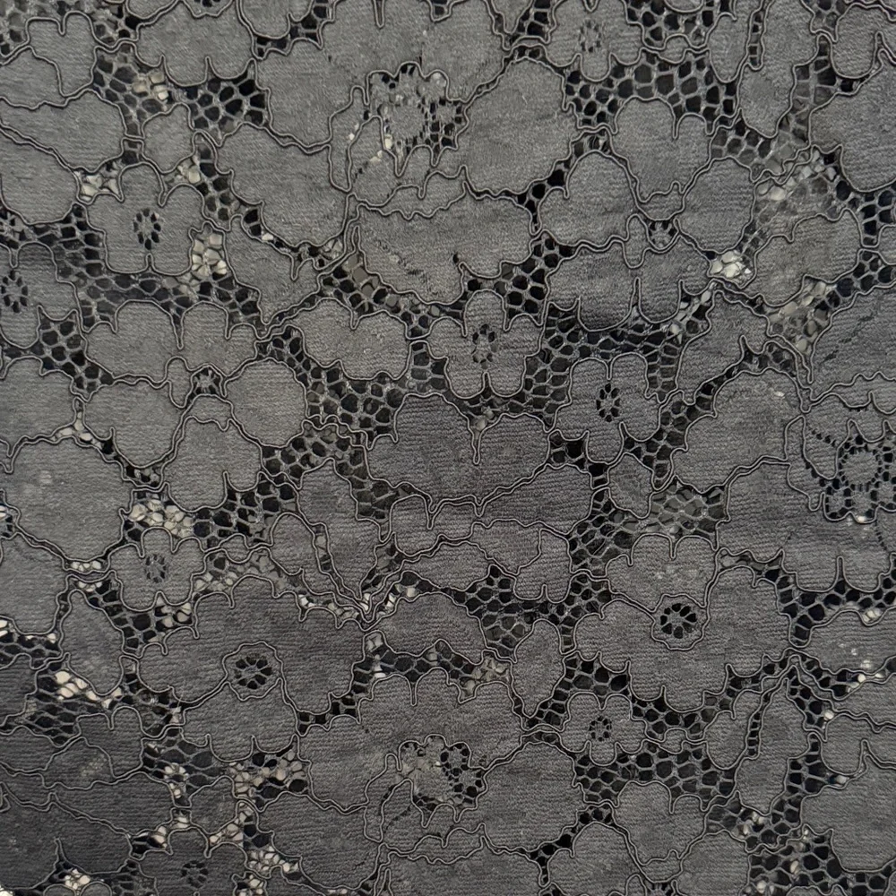 Express Black Lace Button-Up Blouse - Picture 4 of 4